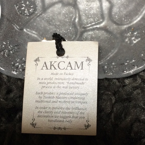 Christmas holiday snowman glitter glass 3 piece Akcam dishes & 3 piece bowl set - Picture 4 of 7